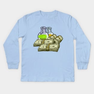 DRUGS MONEY Kids Long Sleeve T-Shirt